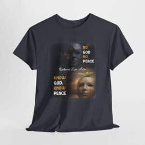 Know God Know Peace Christian Bible Verse T-Shirt design