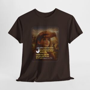 Let Him Into Your Life Christian T-Shirt with vintage faith design