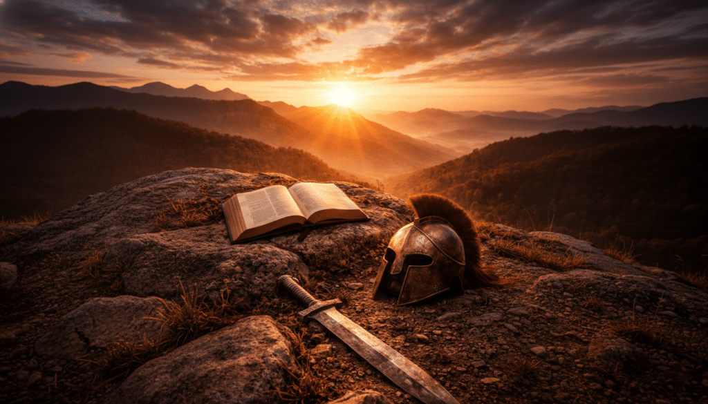 The True Warrior – man standing strong in faith during life battles