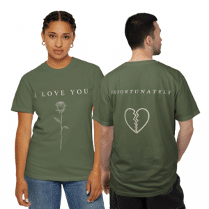 I Love You Unfortunately Rose T Shirt Minimal Romantic Graphic Tee
