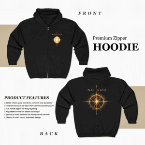 Unisex heavy blend zip hoodie with full zip design