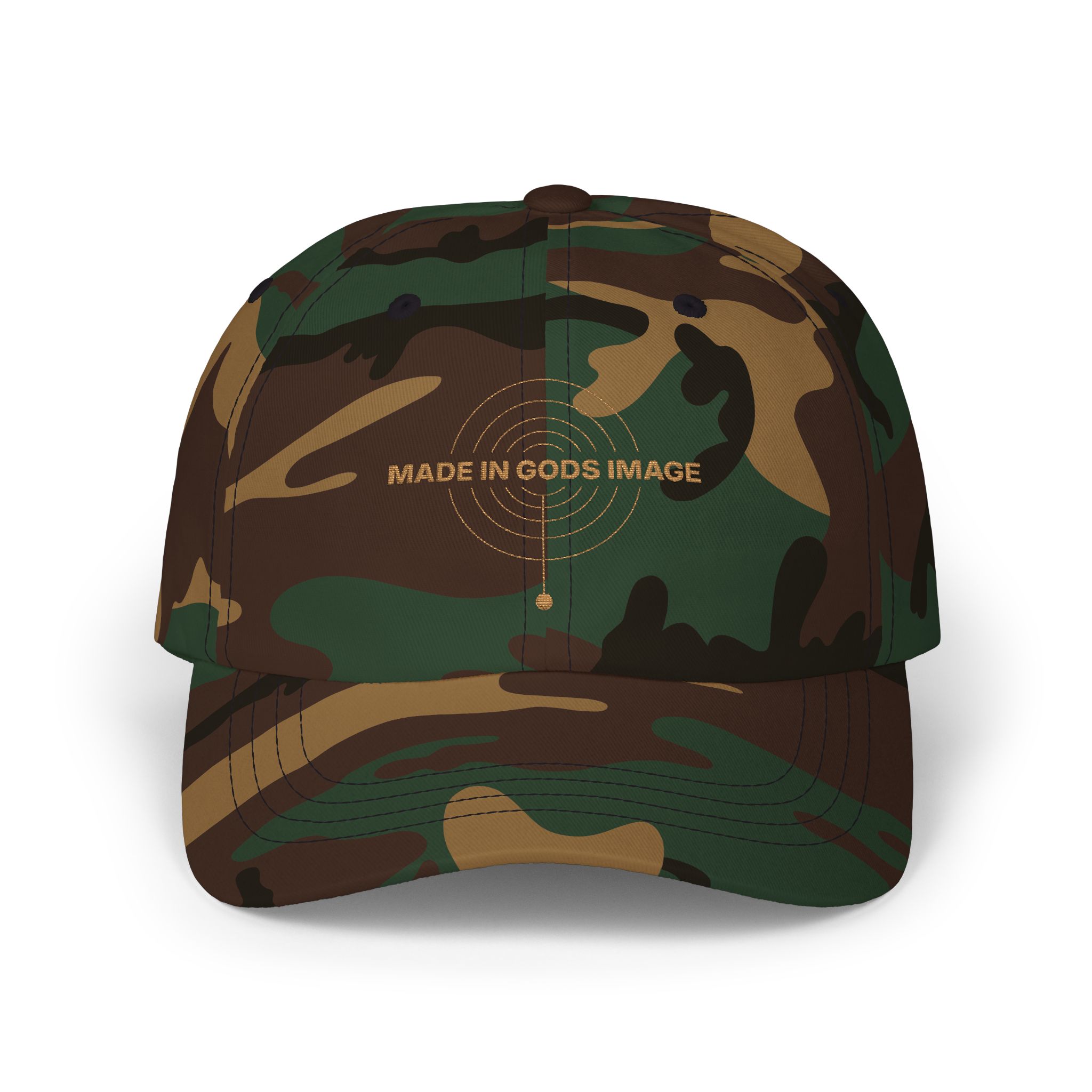 Made in God's Image Dad Cap Minimalist Christian Hat Style - Image 3