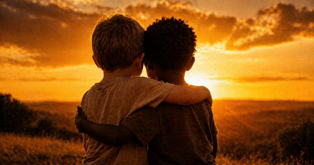 diverse people united under one creator symbolizing equality and unity