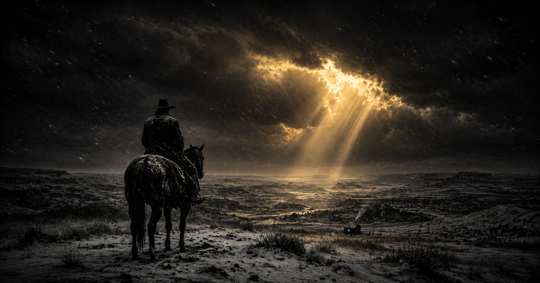 Theodore Roosevelt standing alone in the wilderness after tragedy
