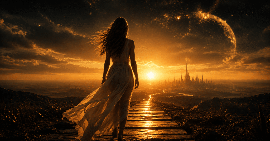 A person staring at a star-filled sky symbolizing don’t let the world kill your wonder and dreams
