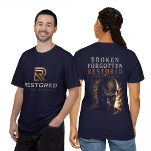 Broken Forgotten Restored T-Shirt front design