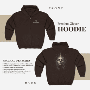 Noise Face Zip-Up Hoodie front view
