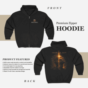 Looking Out Zip Hoodie graphic full-zip sweatshirt front view