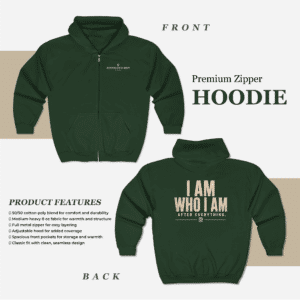 Unisex Heavy Blend Zip Hoodie with full zip closure and soft fleece interior