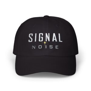 Signal Noise dad cap embroidered retro distressed baseball hat