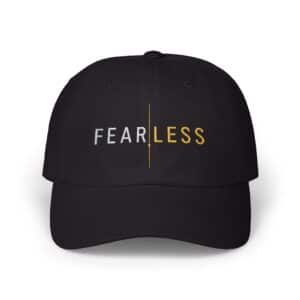 Fearless Dad Cap with embroidered FEARLESS design and adjustable strap