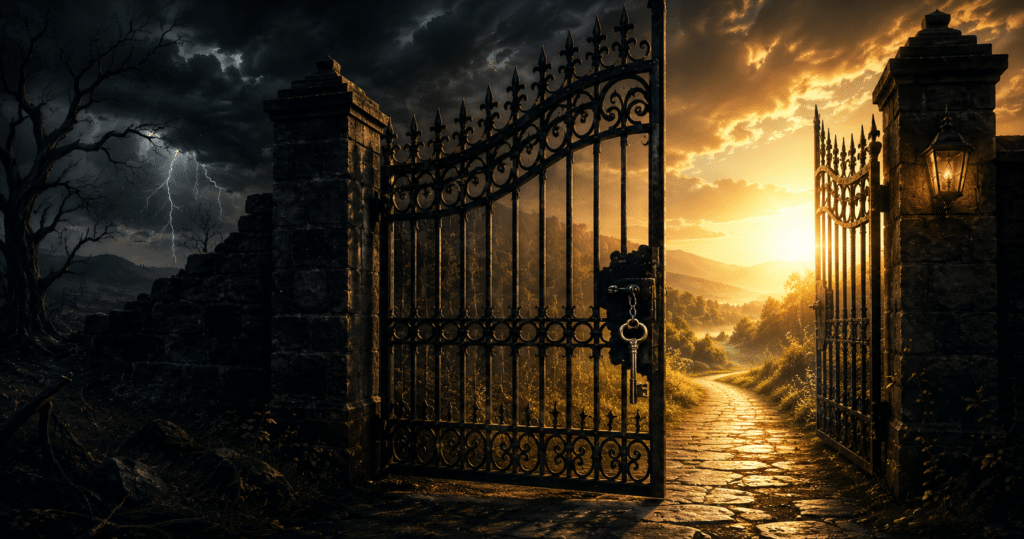 Not Everyone Deserves a Front Row Seat in Your Life with a peaceful path symbolizing healthy boundaries, guarding your heart, and walking with God