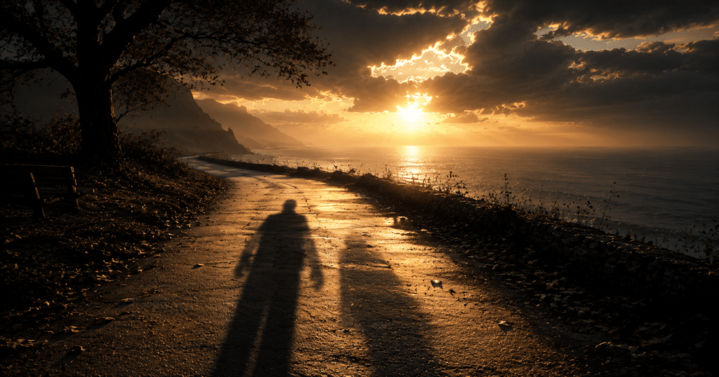 You Don't Miss the Person You Miss the Hope with a person looking toward sunrise, symbolizing healing, faith, and trusting God
