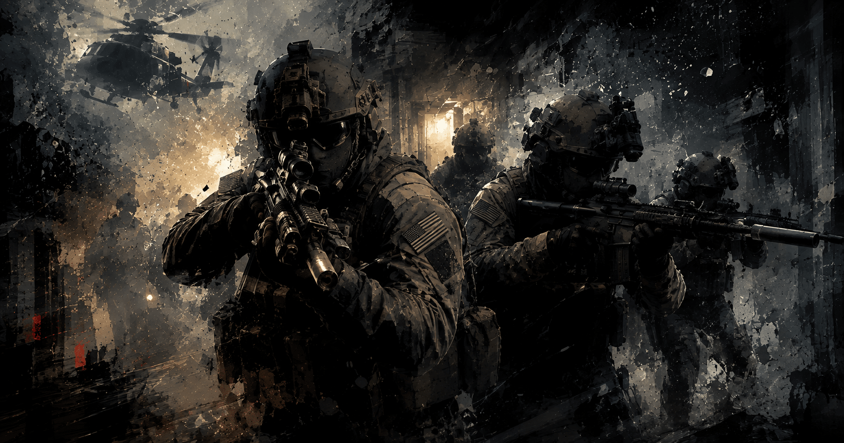 Delta Force operators preparing for a secret special operations mission