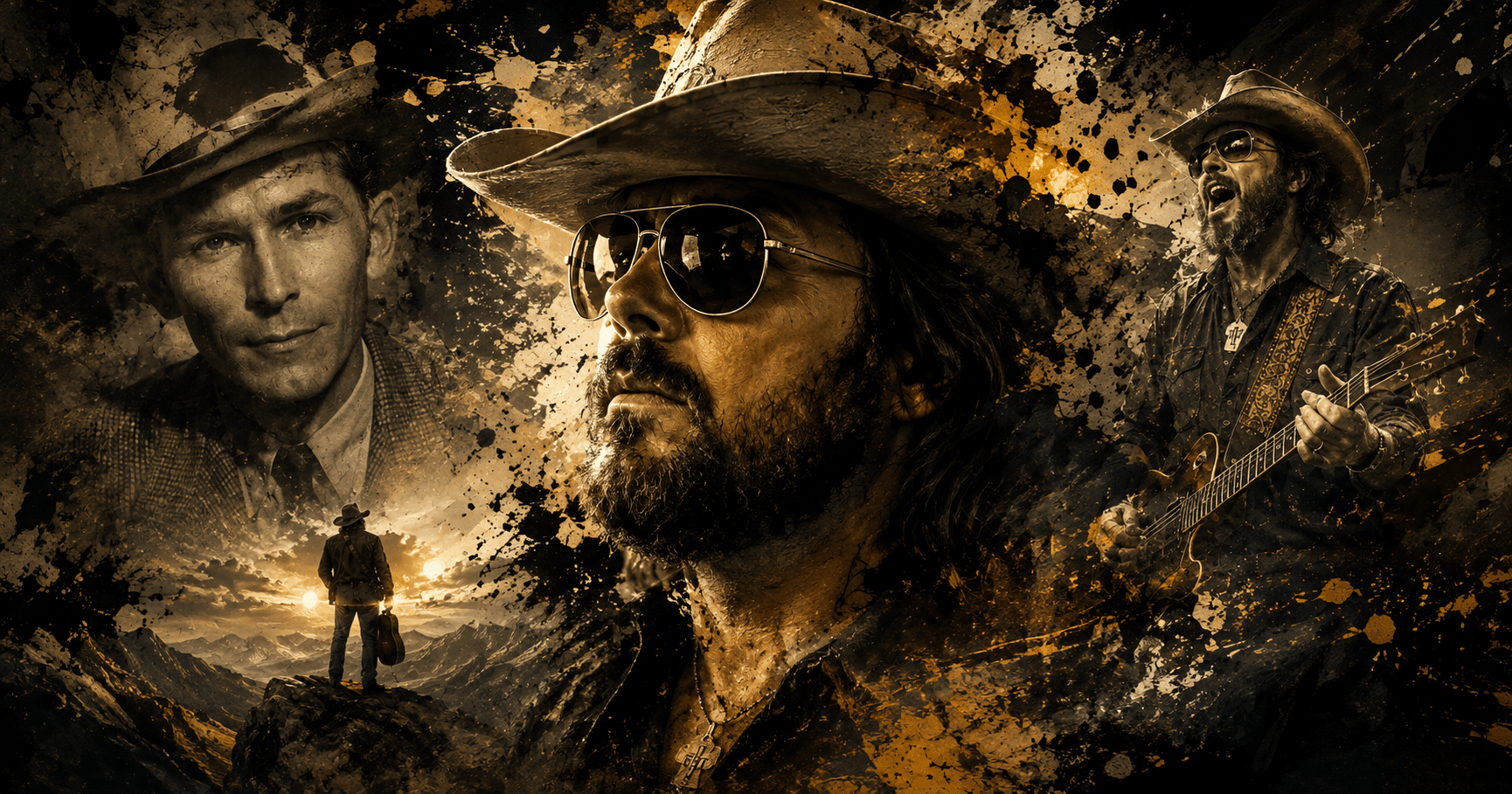 Hank Williams Jr. performing on stage, representing his journey from his father's shadow to becoming an independent country music legend.