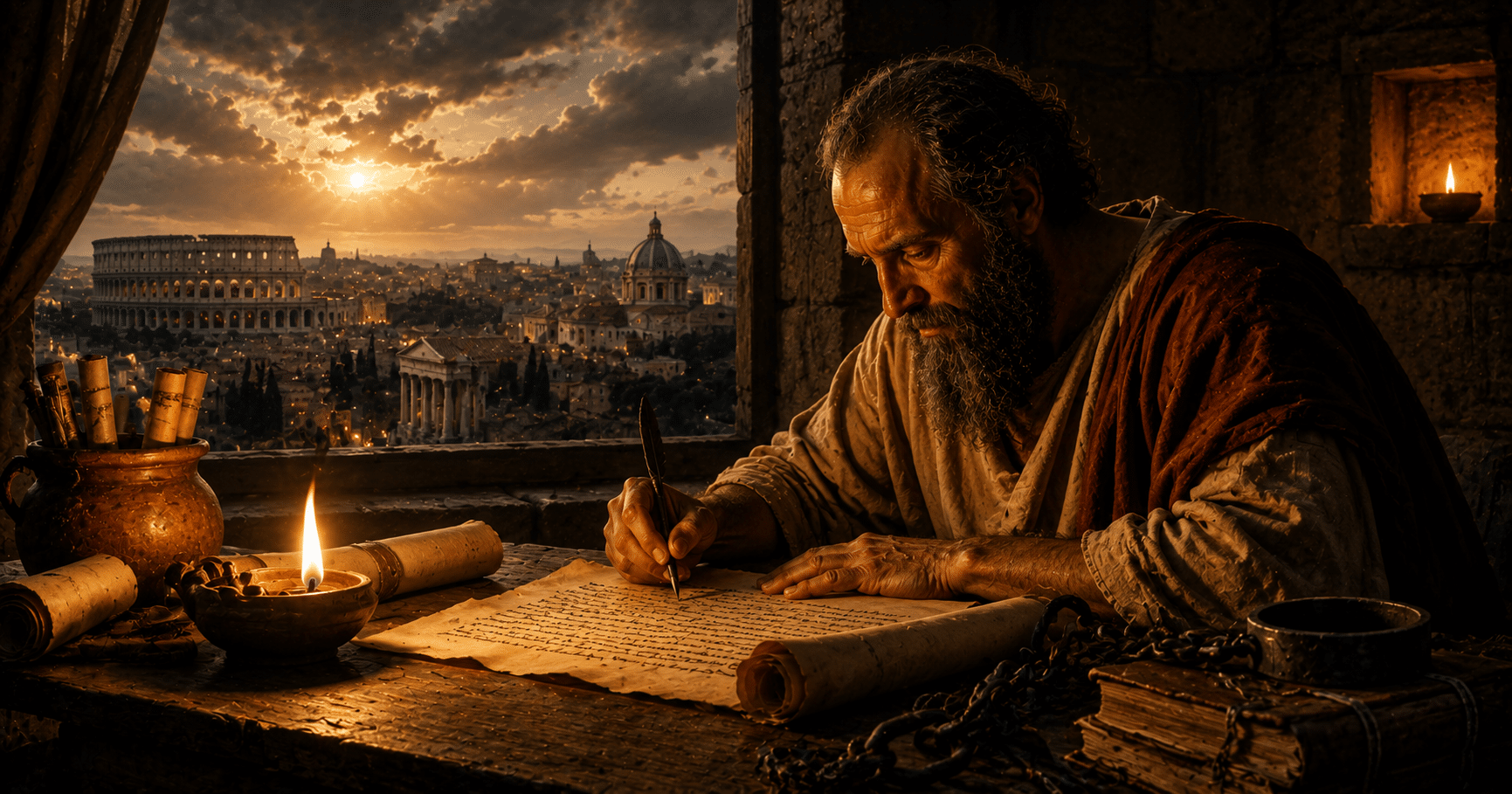 Open Bible displaying the Book of Romans, symbolizing Paul's teaching on sin, grace, salvation, faith, and new life in Christ.