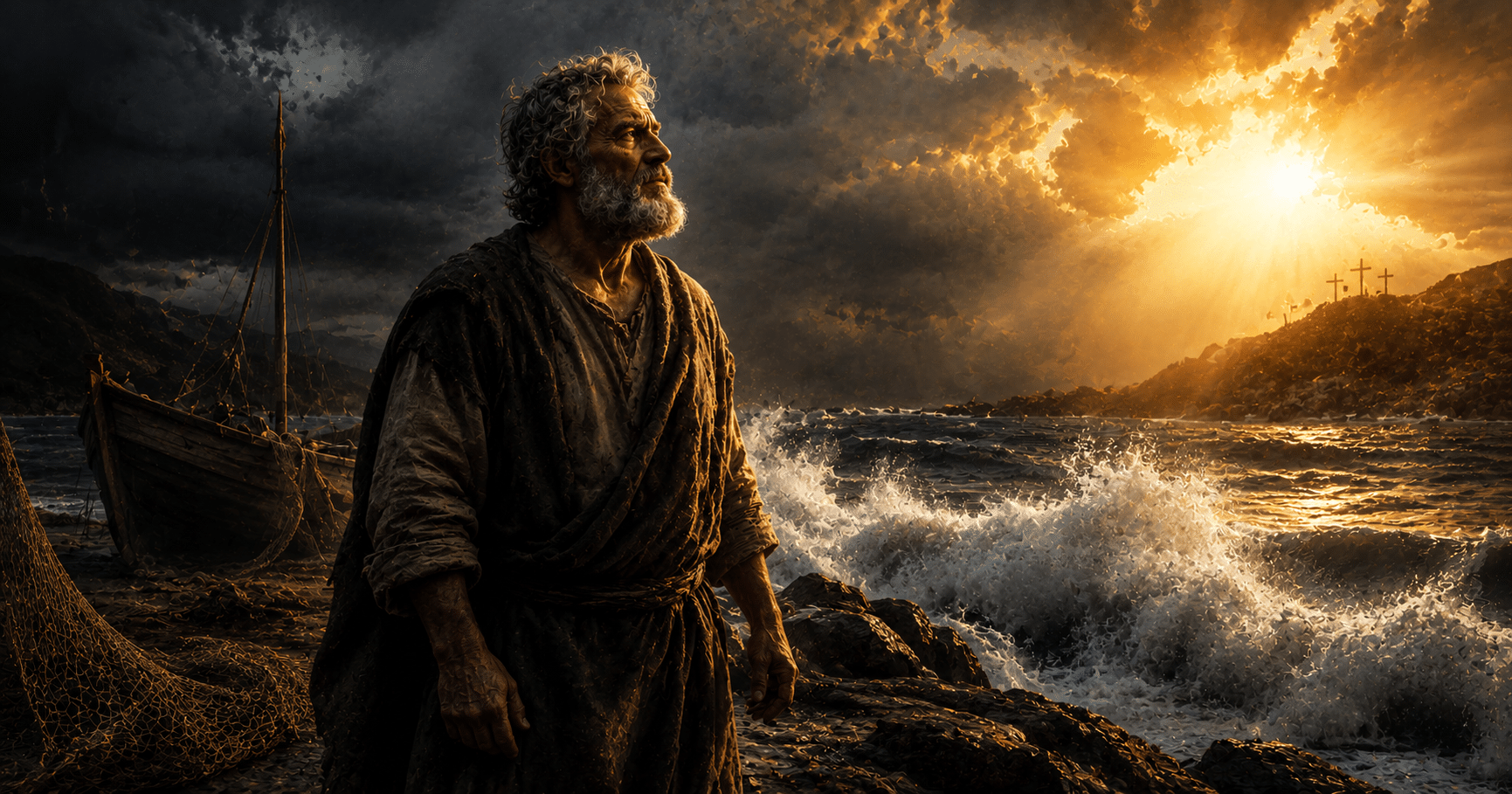 Open Bible showing 1 and 2 Peter with themes of faith, suffering, spiritual growth, truth, and hope in Jesus Christ.
