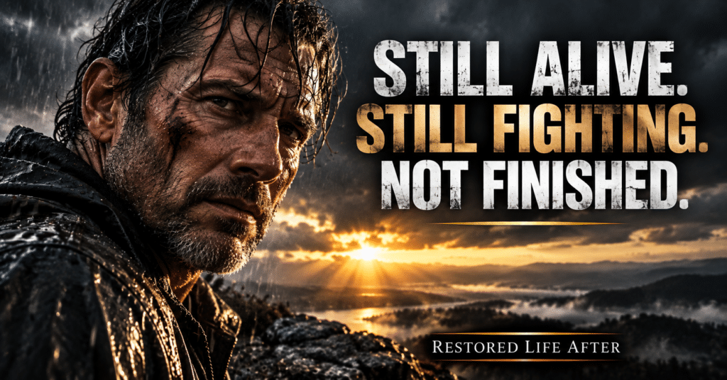 Still alive and still fighting, with a reminder that your story is not finished and you can still change tomorrow