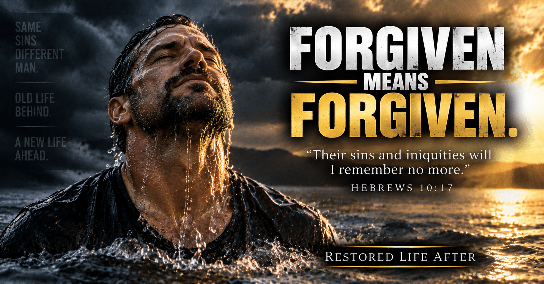 Does God forgive your sins through the Gospel, repentance, baptism, and Christ's blood, giving believers forgiveness and a new life