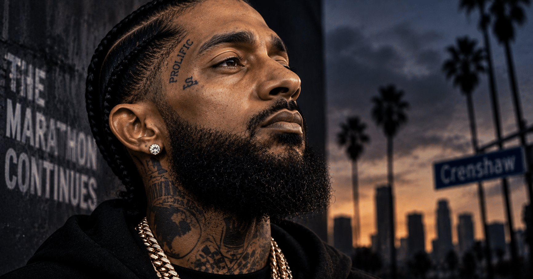 Nipsey Hussle true story showing his journey from Crenshaw and independent music to entrepreneurship, community work, Victory Lap, and legacy