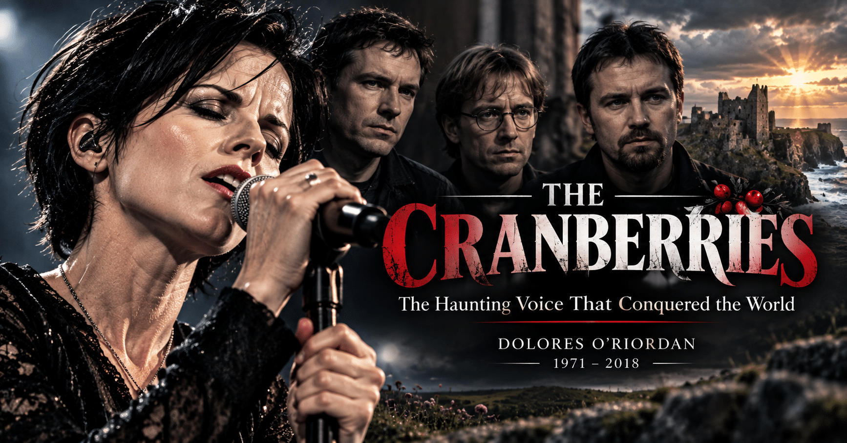 The true story of The Cranberries, featuring lead singer Dolores O'Riordan and the band's musical legacy, personal struggles, and lasting impact.