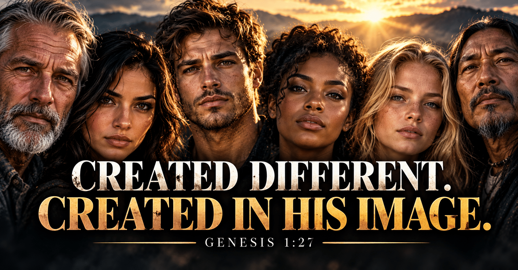 God created us in His image, illustrating human diversity, equal worth, and God's love for every person.