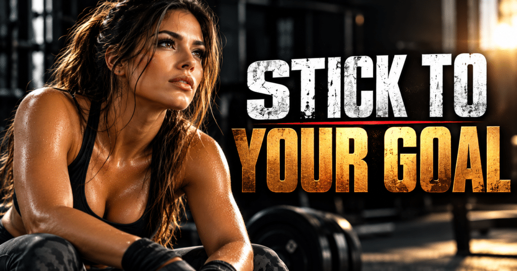 Stick to your goals, representing discipline, perseverance, prayer, and the determination to keep moving forward despite challenges.
