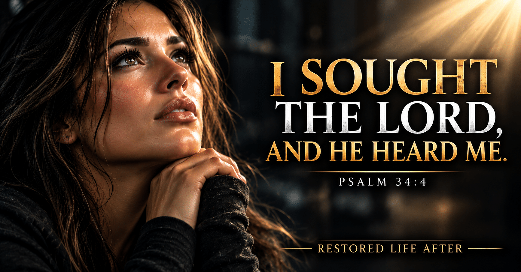What to do when fear takes over, showing a person praying and seeking God's comfort, strength, and peace through faith.