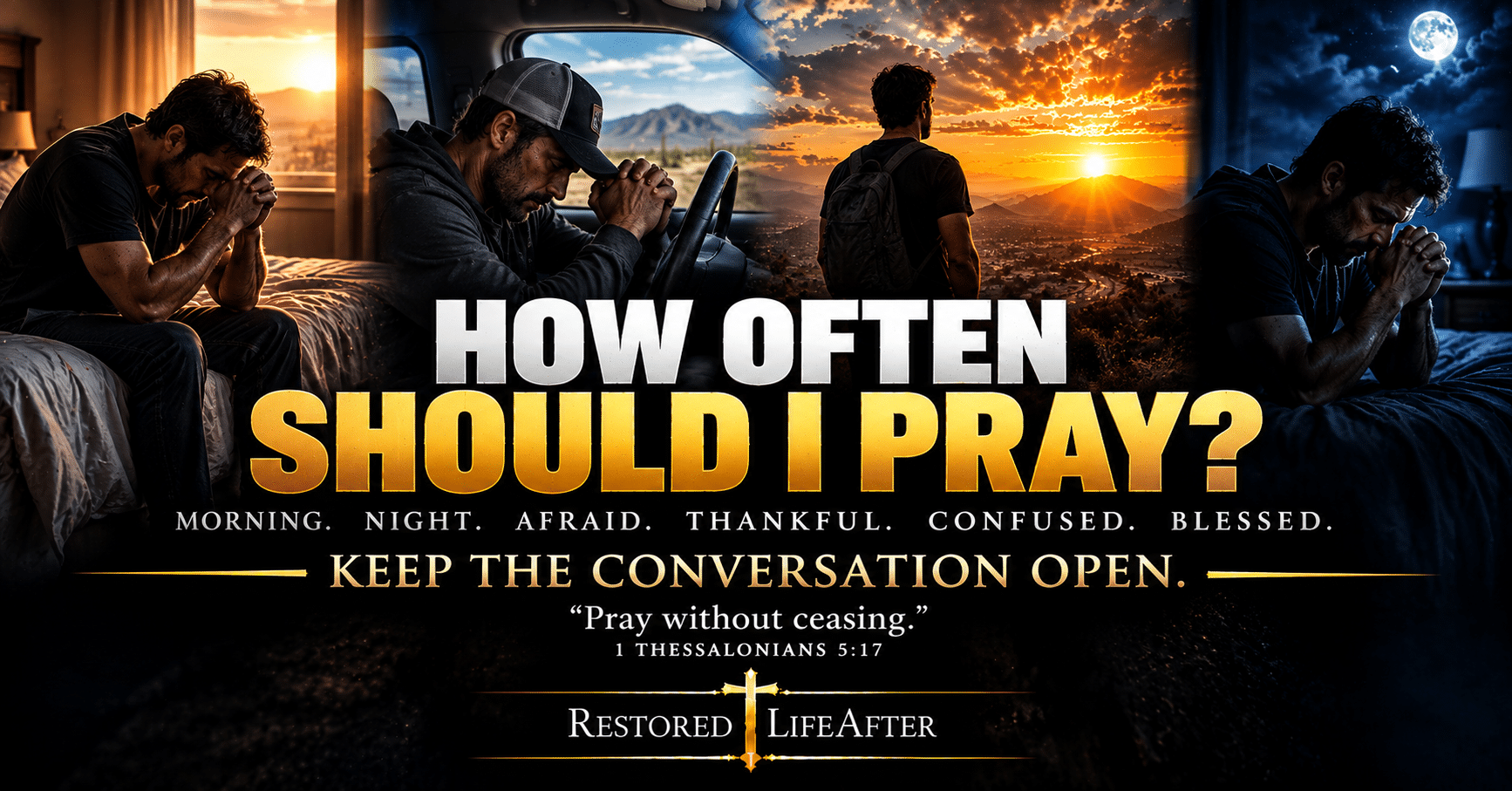 How often should I pray according to the Bible, showing prayer as an everyday conversation with God