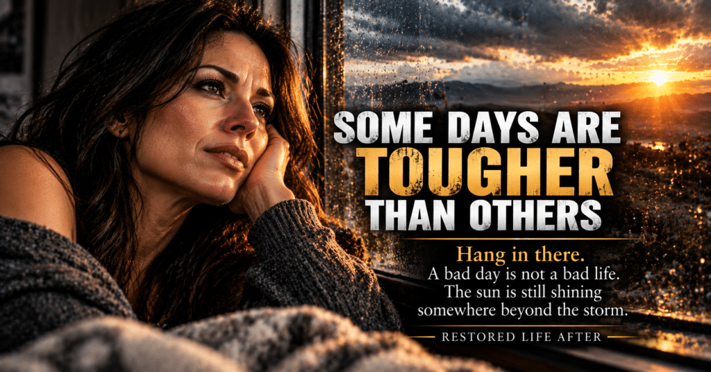 Some days are tougher than others, offering a message of hope, faith, and strength through God during life's difficult moments.